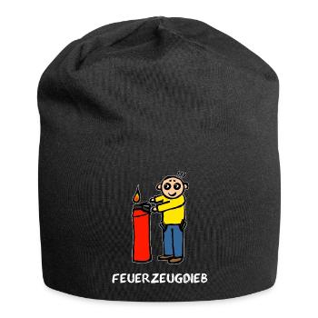 Feuerzeugdieb Feuerzeug Klauen - Jersey-Beanie - Schwarz - Vorne