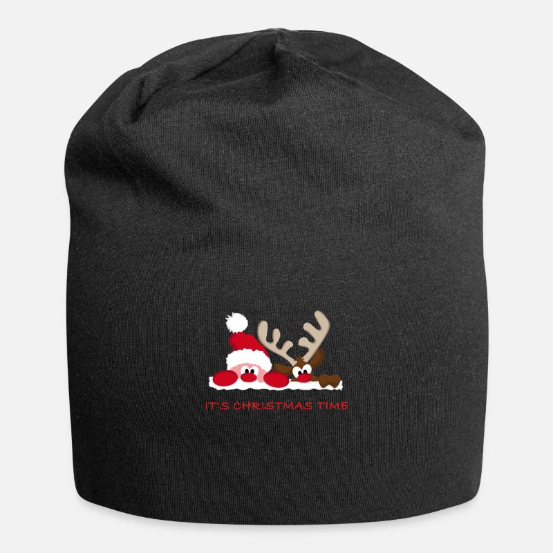 It's Christmas Time - Merry Christmas - Jersey Beanie - black
