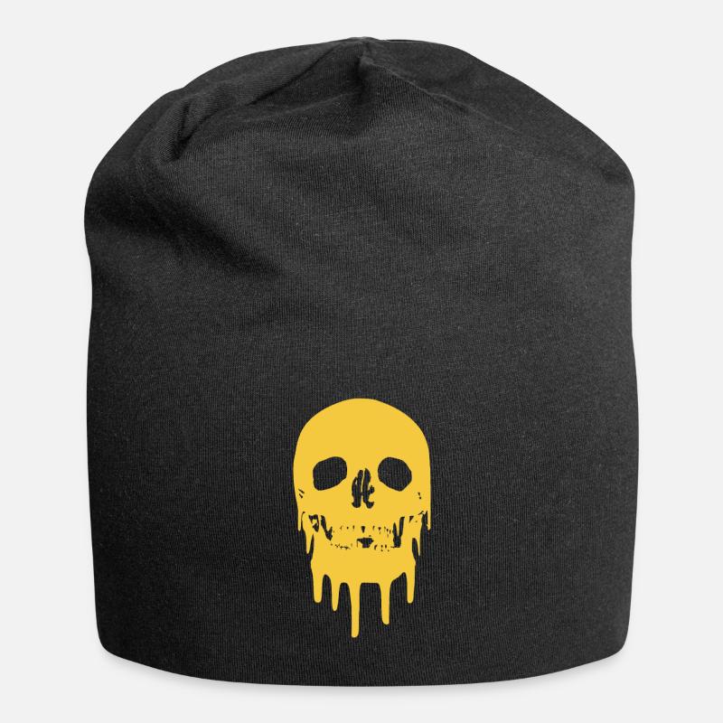 #superior: Skull - Jersey-Beanie - Schwarz