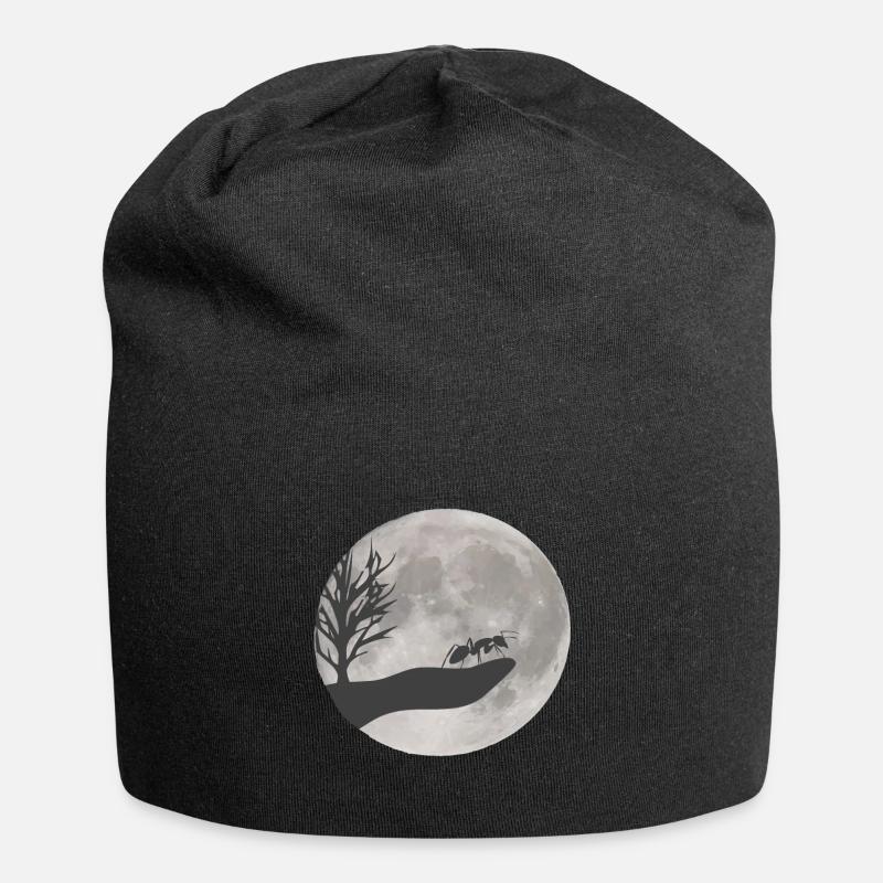 Ameise Zeichnung - Jersey-Beanie - Schwarz
