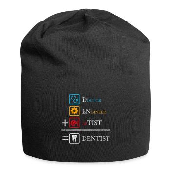 Dentiste pratique orthodontiste dent cadeau - Bonnet en jersey - noir - Devant