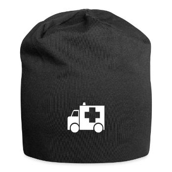 Rettungswagen - Besonderes Shirt - Jersey-Beanie - Schwarz - Vorne