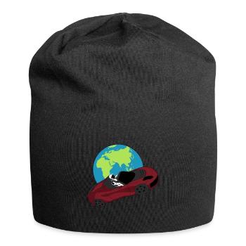 im Weltraum – Von inspiriertes Design - Jersey-Beanie - Schwarz - Vorne