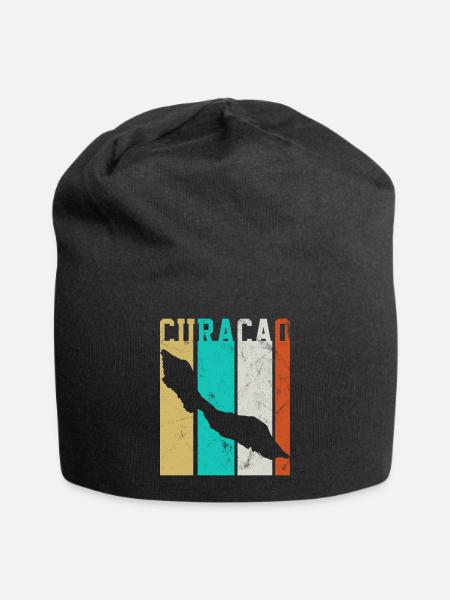 CURACAO LANDKARTE RETRO - Jersey-Beanie - Schwarz