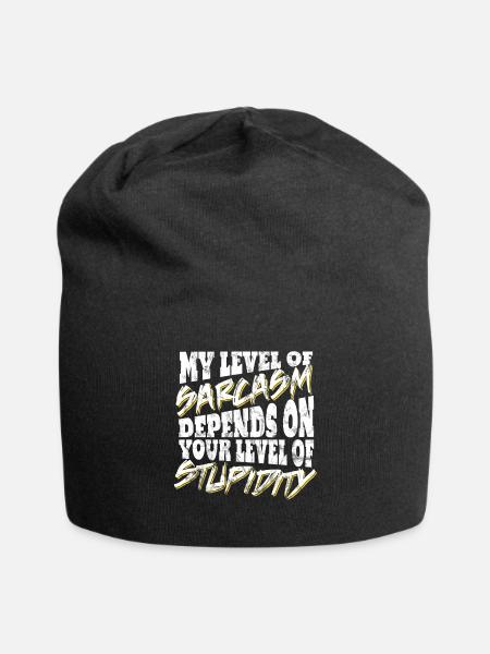 sarcasm - Jersey Beanie - black
