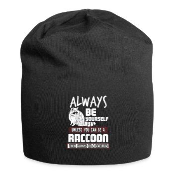 Waschbär - Jersey-Beanie - Schwarz - Vorne