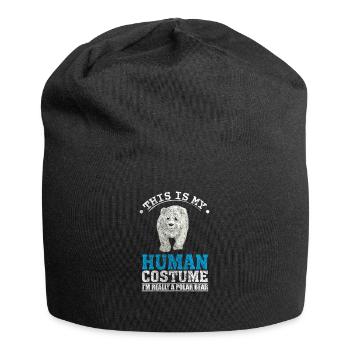 Ours polaire hiver neige froid pôle nord arctique - Bonnet en jersey - noir - Devant