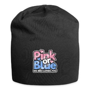 Rosa oder blaues großes Bro liebt Sie - Jersey-Beanie - Schwarz - Vorne