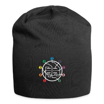 Analoges Vakuumröhren-Pin-Layout Verstärker Audio - Jersey-Beanie - Schwarz - Vorne
