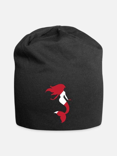 Meerjungfrau Tauchen Taucher Flagge Geschenk - Jersey-Beanie - Schwarz