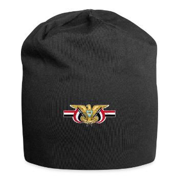 Jemen Wappen Adler - Jersey-Beanie - Schwarz - Vorne
