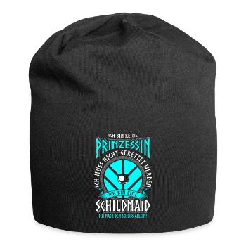 Schildmaid Keine Prinzessin Wikinger Geschenk - Jersey-Beanie - Schwarz - Vorne
