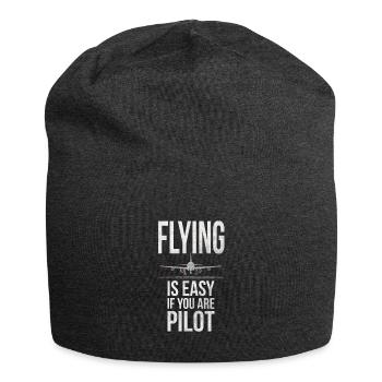 Fliegen - Jersey-Beanie - Anthrazit - Vorne