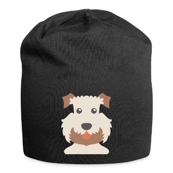 Huge Wheaten Terrier - Jersey Beanie - black - Front
