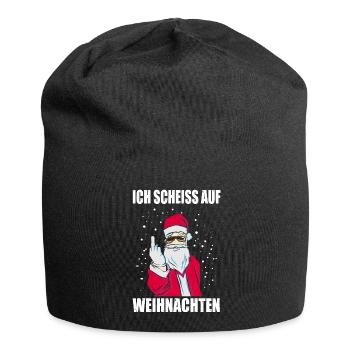 I shit on Christmas Santa Gift Fuck - Jersey Beanie - black - Front