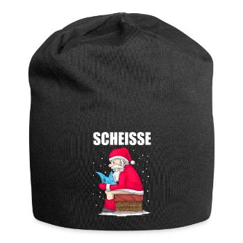 Scheisse Weihnachtsmann Anti Weihnachten Geschenk - Jersey-Beanie - Schwarz - Vorne