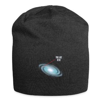 Astronomie galaxie - Bonnet en jersey - charbon - Devant
