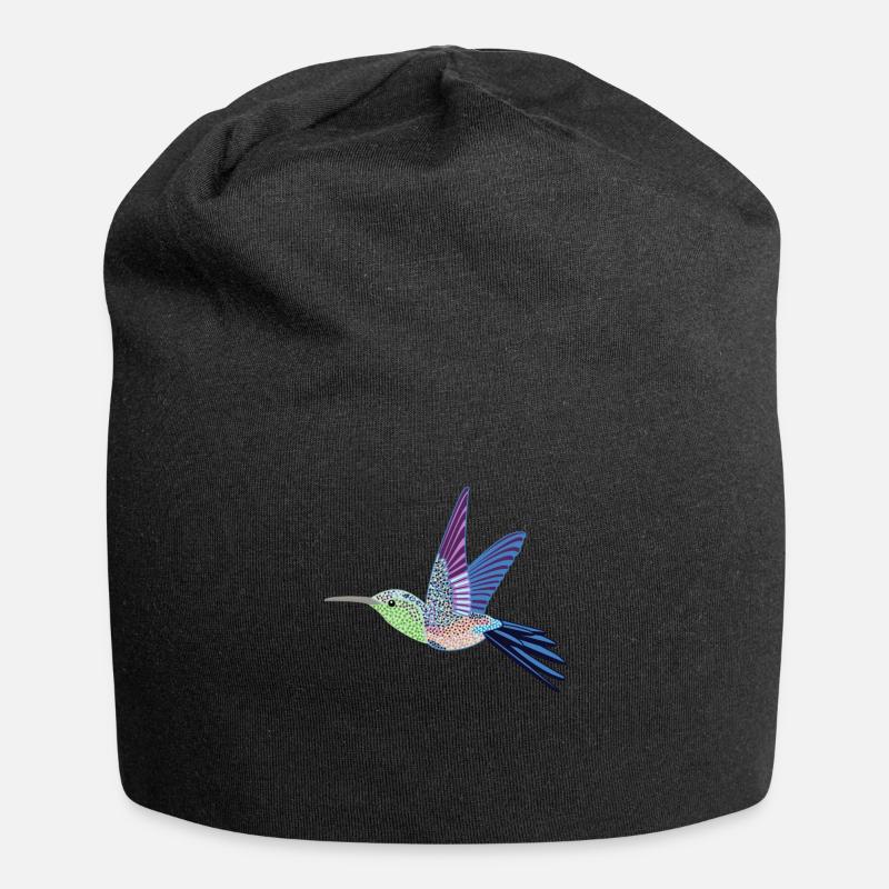 Kolibri - Jersey-Beanie - Schwarz