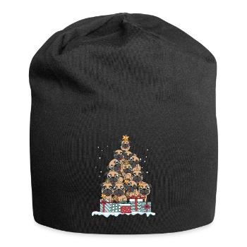Cadeau de Noël amoureux de chien carlin - Bonnet en jersey - noir - Devant