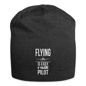 Flugzeug - Jersey-Beanie - Anthrazit - Vorne