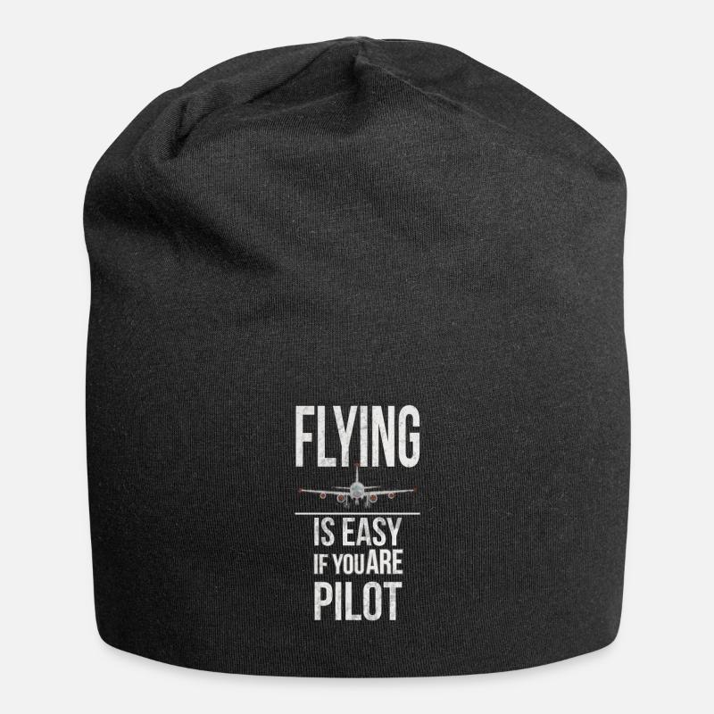 avion - Bonnet en jersey - noir