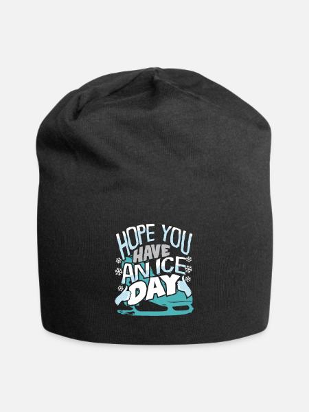 Eislaufen - Jersey-Beanie - Schwarz