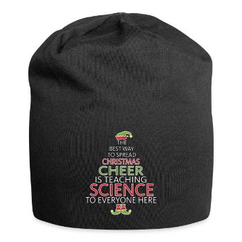 Cadeau de professeur de science Elfe de Noël - Bonnet en jersey - noir - Devant