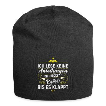 Ich Lese Keine Anleitungen - Jersey-Beanie - Anthrazit - Vorne