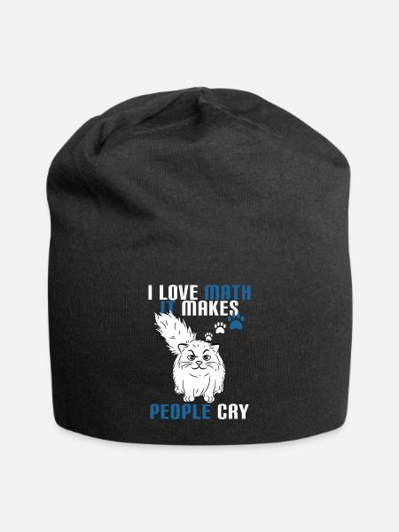 Kreatives T-Stück Design mit Text "Ich liebe Mathe es - Jersey-Beanie - Schwarz