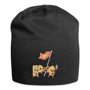 La révolution des pâtes - Bonnet en jersey - noir - Devant