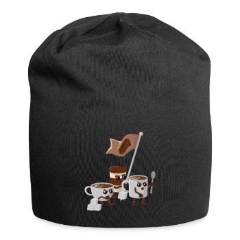 Kaffee Revolution - Jersey-Beanie - Schwarz - Vorne