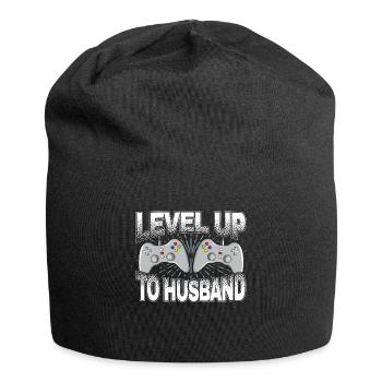 Level Up Husband Verlobter Gamer Verlobung - Jersey-Beanie - Schwarz - Vorne