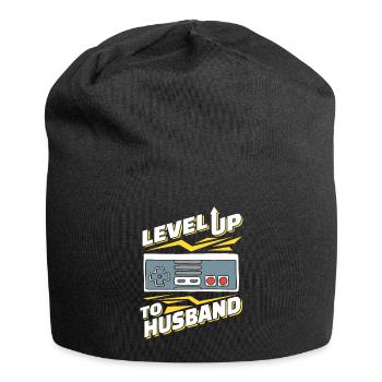 Level Up To Husband Verlobung Zukünftiger Geschenk - Jersey-Beanie - Schwarz - Vorne