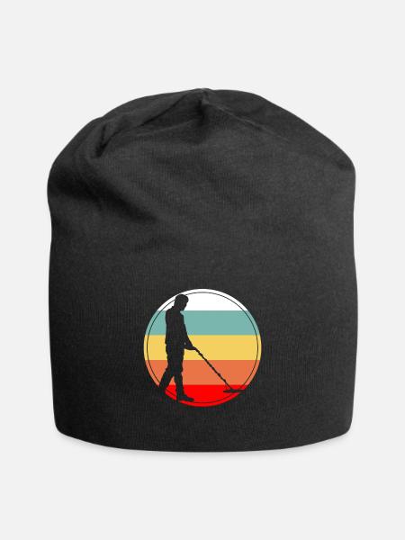 Metalldetektor Sondengaenger Retro - Jersey-Beanie - Schwarz
