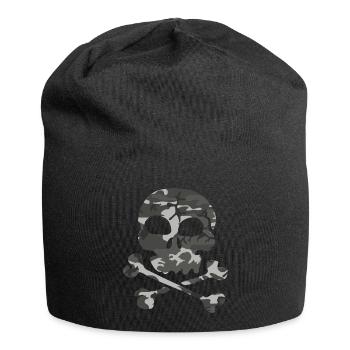 Skull in camouflage pattern - Jersey Beanie - black - Front