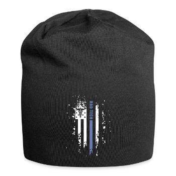 Drapeau de la ligne bleue américaine de radiologie Tech - Bonnet en jersey - noir - Devant