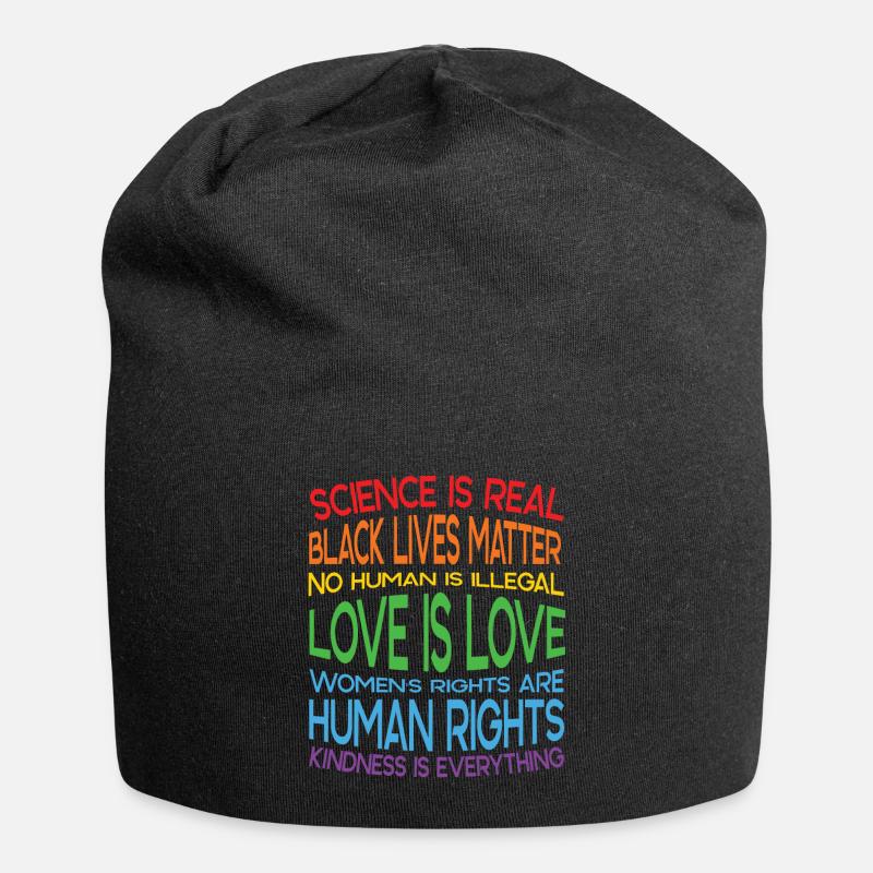 Political issues - Human rights - Democracy - Jersey Beanie - black