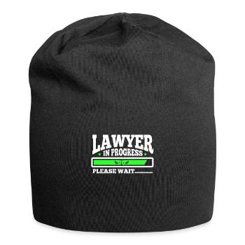 Lawyer in Work Funny Lawyer Student Gift - Jersey Beanie - black - Front