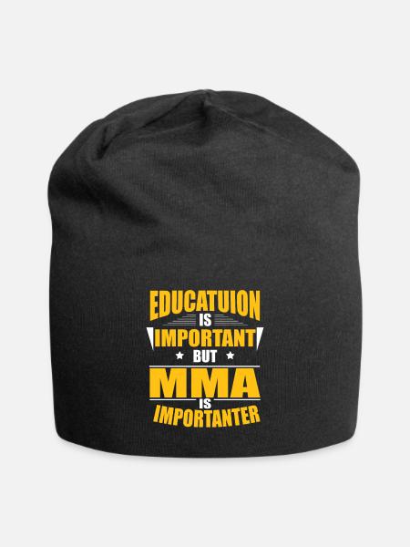 MMA EST IMPORTANTER - Bonnet en jersey - noir