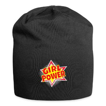 Girlwoman Powergirl superwoman de puissance de femme - Bonnet en jersey - noir - Devant