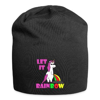 Unicorn Rainbow - Jersey Beanie - black - Front