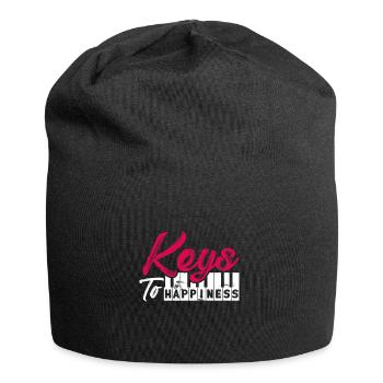 Keys to happiness Gift organ Christmas - Jersey Beanie - black - Front