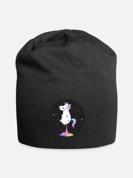 Unicorn Poop Funny Space Edition Tee Magical - Jersey Beanie - black