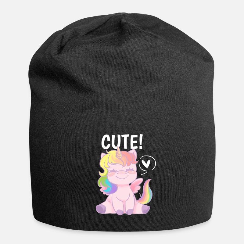 Unity gift for unicorners - cute - Jersey Beanie - black