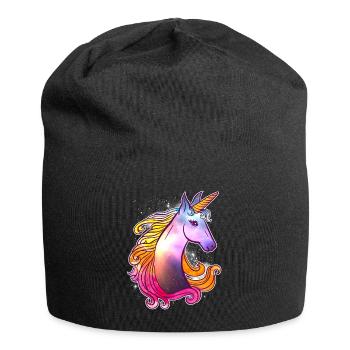 Génial violet licorne coloré licorne magique - Bonnet en jersey - noir - Devant