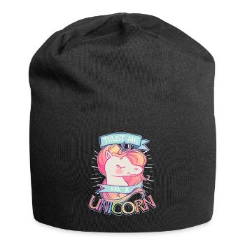 Cute Trust Me, je suis un cadeau drôle de dessin animé de Licorne - Bonnet en jersey - noir - Devant