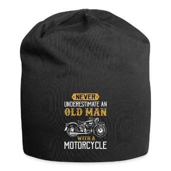 Ne jamais sous-estimer un vieil homme avec une moto - Bonnet en jersey - noir - Devant