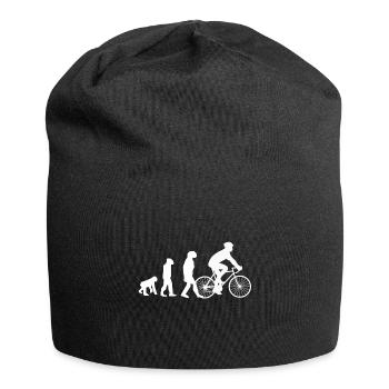 Bicycle Biker Evolution Gift Idea - Jersey Beanie - black - Front