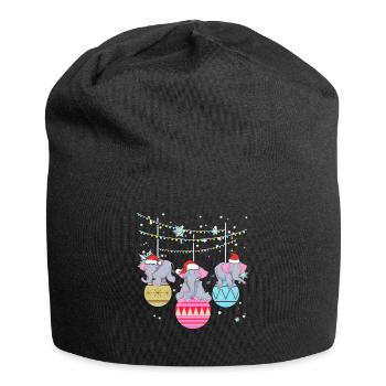 Elephant Elephant Africa Zoo Christmas Gift - Bonnet en jersey - noir - Devant