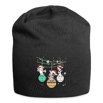 Kuh Kühe Landwirt Bauer Weihnachten Geschenk - Jersey-Beanie - Schwarz - Vorne